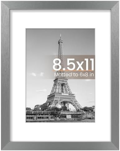 upsimples 11x14 Picture Frame  Display Pictures 8x10 with Mat or 11x14 Without Mat  Wall Hanging Photo Frame  Black  1 Pack