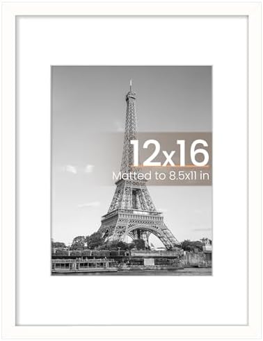 upsimples 11x14 Picture Frame  Display Pictures 8x10 with Mat or 11x14 Without Mat  Wall Hanging Photo Frame  Black  1 Pack