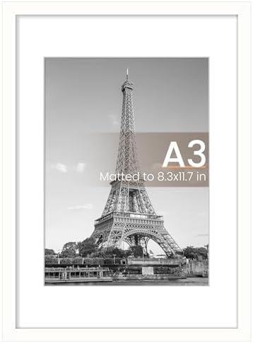 upsimples 11x14 Picture Frame  Display Pictures 8x10 with Mat or 11x14 Without Mat  Wall Hanging Photo Frame  Black  1 Pack