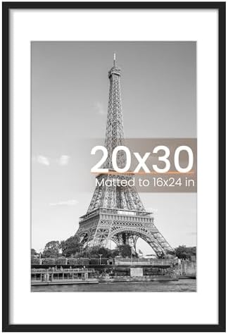 upsimples 11x14 Picture Frame  Display Pictures 8x10 with Mat or 11x14 Without Mat  Wall Hanging Photo Frame  Black  1 Pack