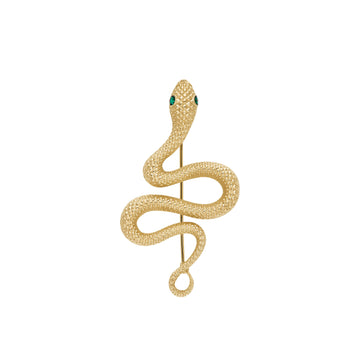 women s gold tone stainless steel snake pin brooch